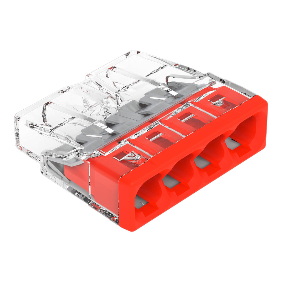Wago - 100 Bornes de raccordement pour conducteurs rigides COMPACT - 4T max 2.5mm²