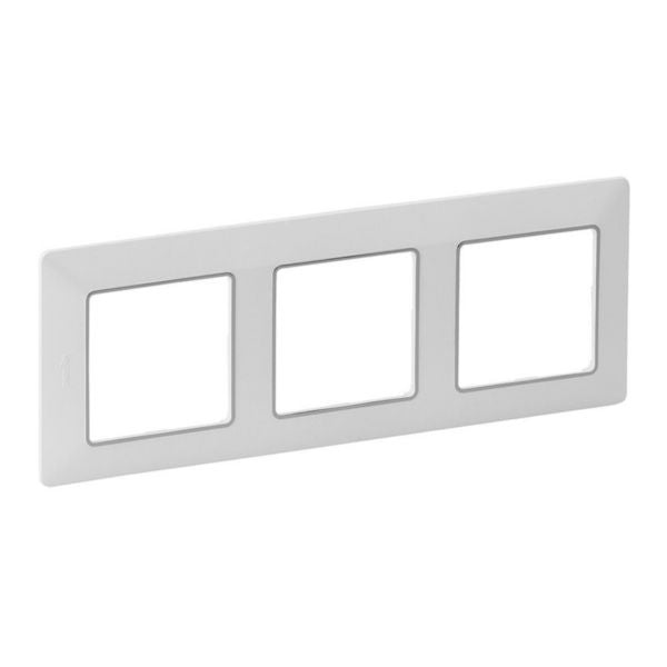 Plaque Valena Life blanc, IP20, IK04, 1 module, 6 modules, 86 mm, 3 postes, chrome – Legrand 754033 – lot de 5