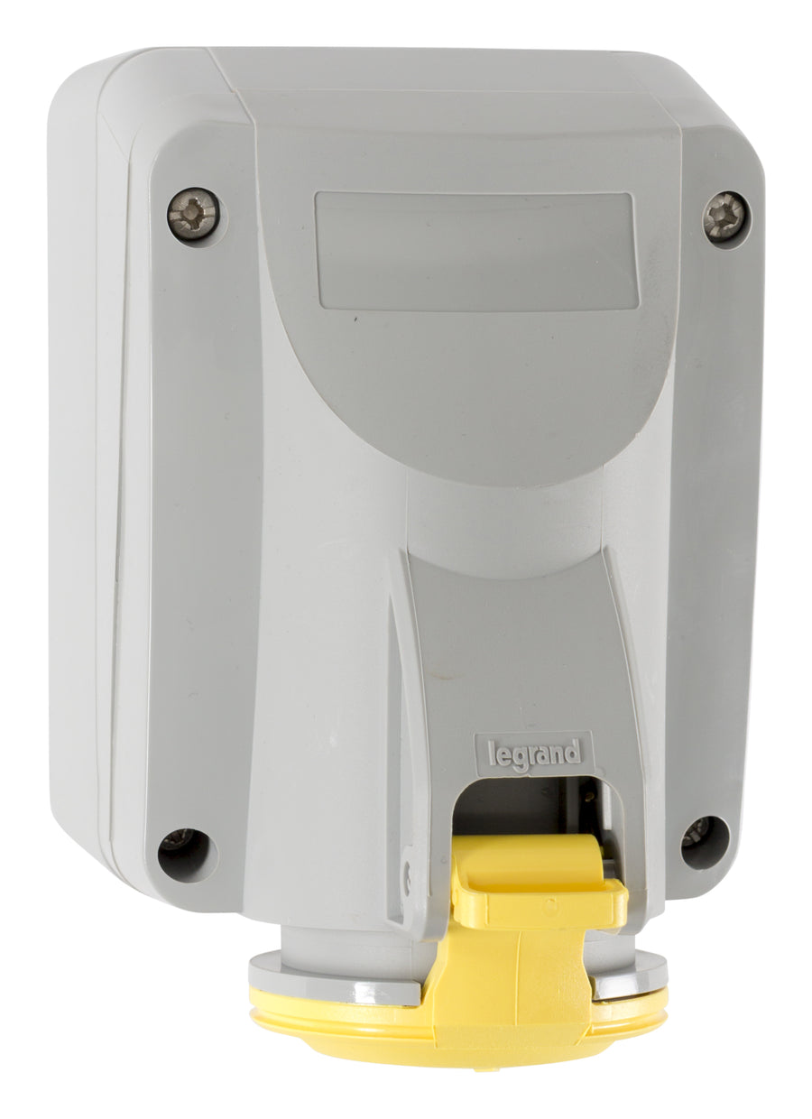 Prise en saillie P17 16A, 2P+T, 100/130V, IP44, M25 – Legrand 555151 – lot de 5