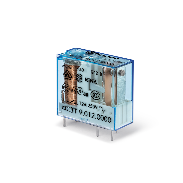 Relais pour PCB/enfichable 3.5mm, brochage, 1CO, 10A, 24VDC, AgNi – FINDER 403190240000 – lot de 50