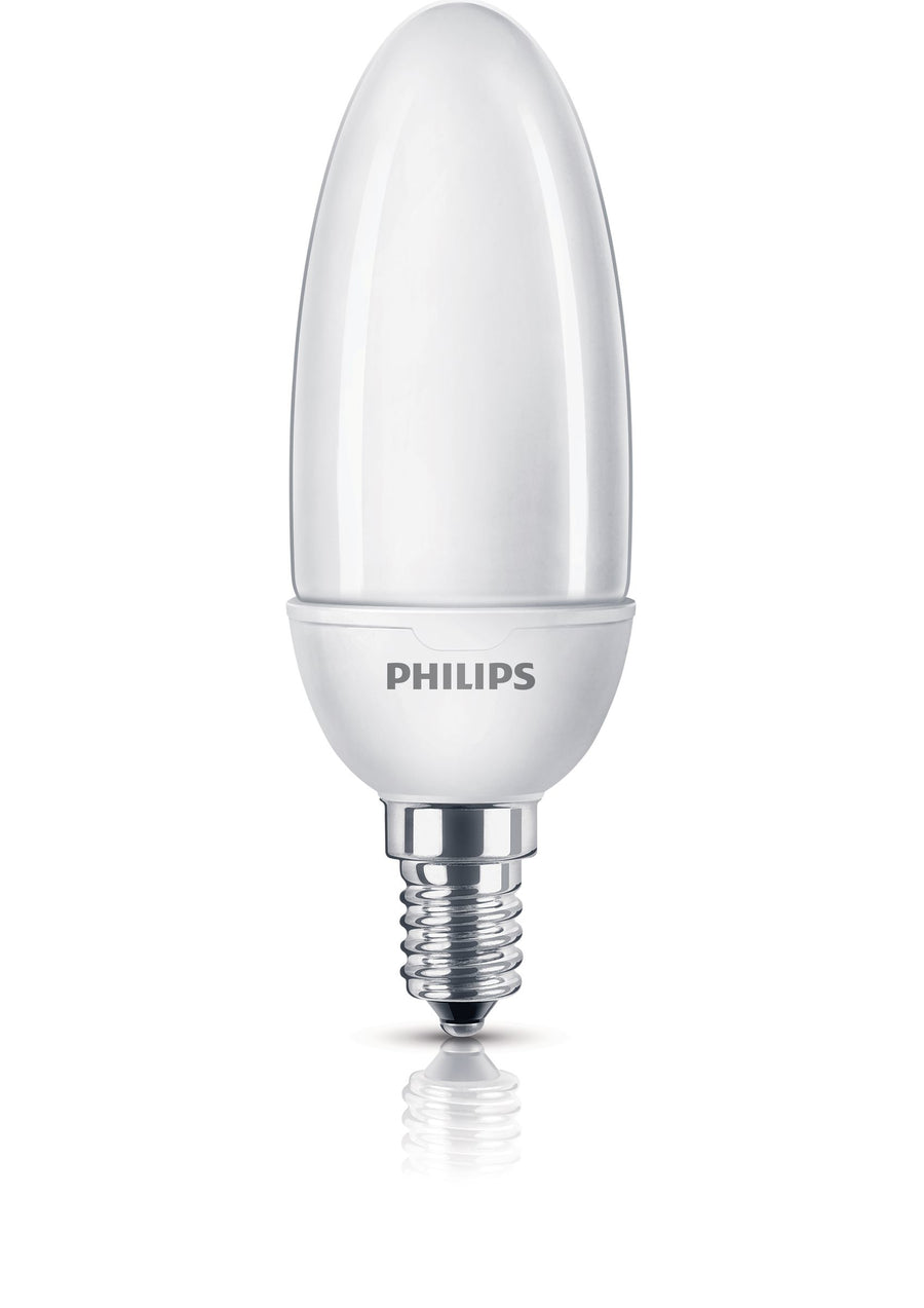 Lampe fluorescente compacte Softone bougie 8W WW E14 220-240V 1PF/6 – PHILIPS 929689139309