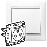 Prise TV blanc, 2400MHZ, thermoplastique, plastique, encastré – Legrand 774436 – lot de 10