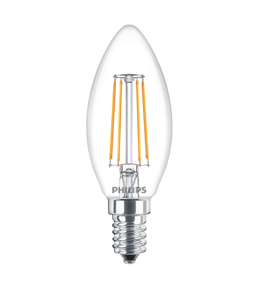 Lampe LED filament E14 4W B35 2700K 470lm CL – PHILIPS 929001258002