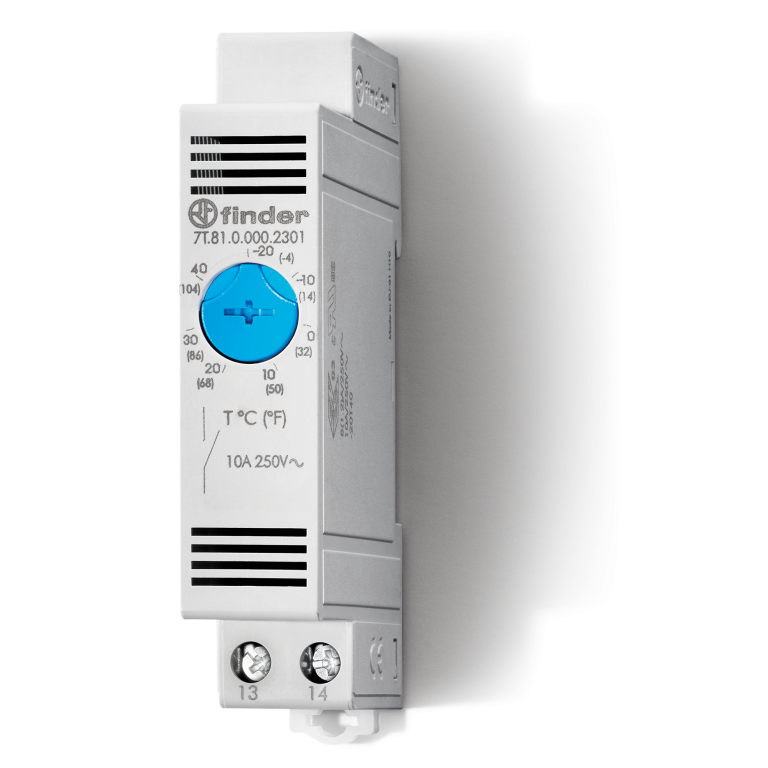 Thermostat 17.5 mm, commande de chauffage, 1NC, 0...+, 60°C – FINDER 7T8100002403 – lot de 5