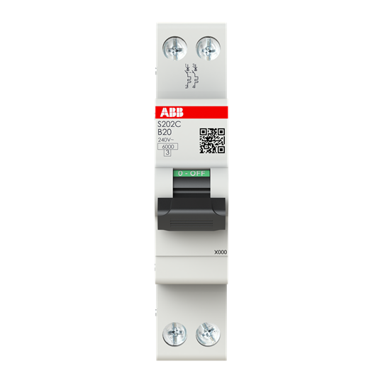Disjoncteur modulaire - S200C Enhancement - 2P - 20 A - B - (230 V) 6 kA – ABB 2CSS252420R0205