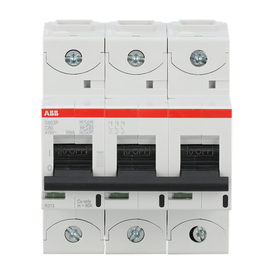 Disjoncteur 50kA, 80A, C char, 3 pôles – ABB 2CCG001232R0001