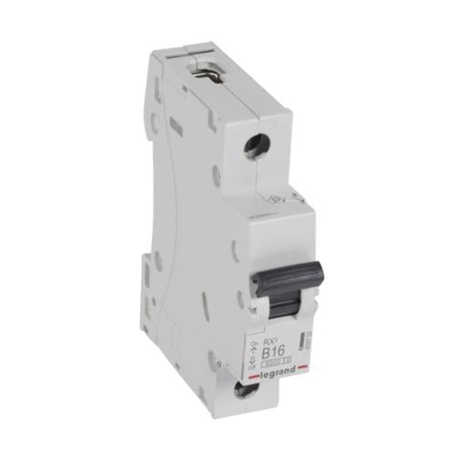 Disjoncteur modulaire RX³, 1P, 16A, courbe B, 6kA, 230V, 6000A, B16 – Legrand 419752