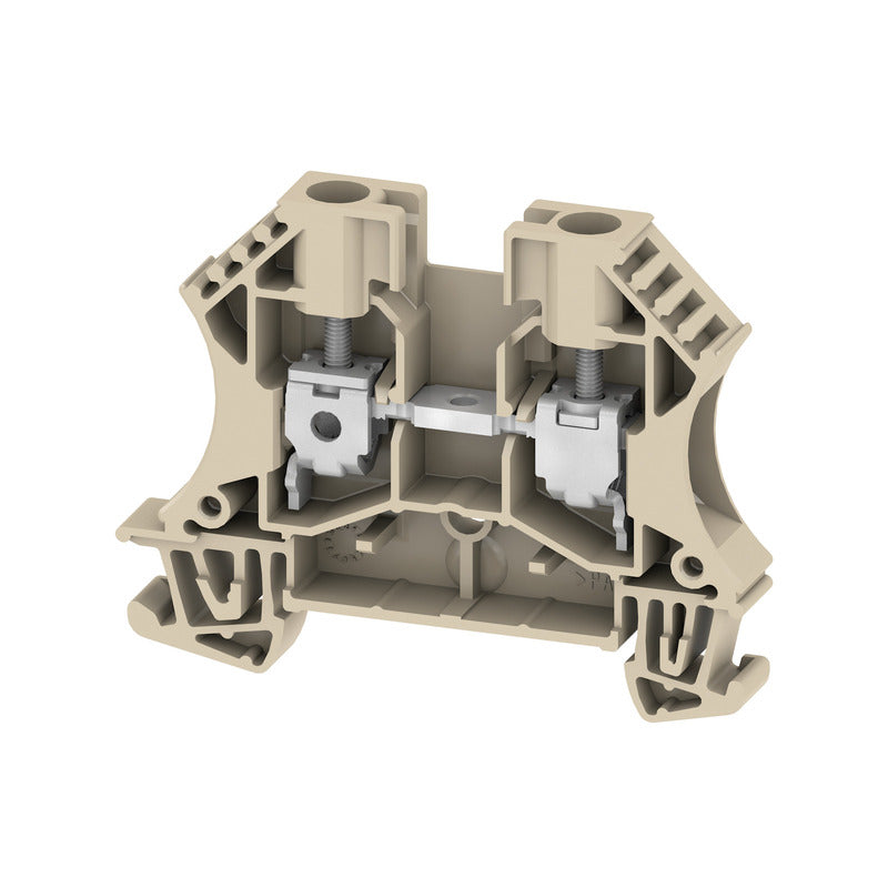Bloc de jonction traversant raccordement à vis, foncé beige, 6 mm², 41 A, 800 V connexion 2 – Weidmüller 1020200000 – lot de 100
