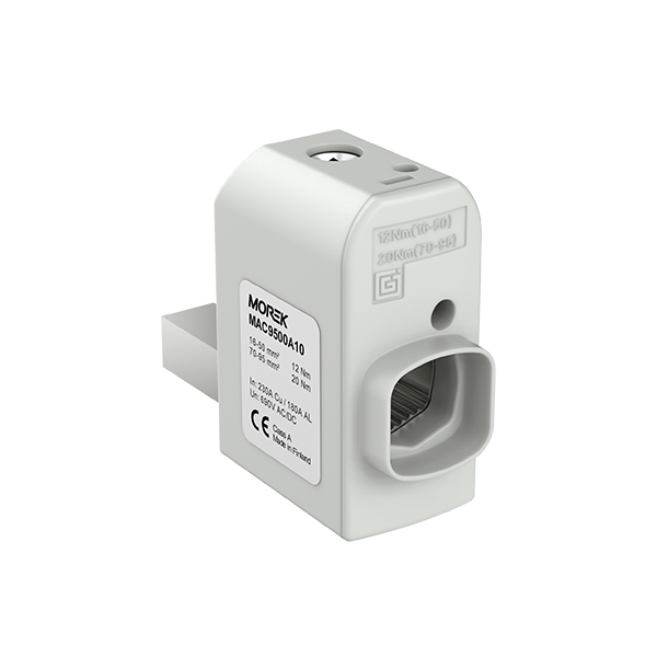 Connecteur SR95MR 1xAl/Cu 16-95mm²690V, montage côté droit, trou de mesure – MOREK MAC9509A10