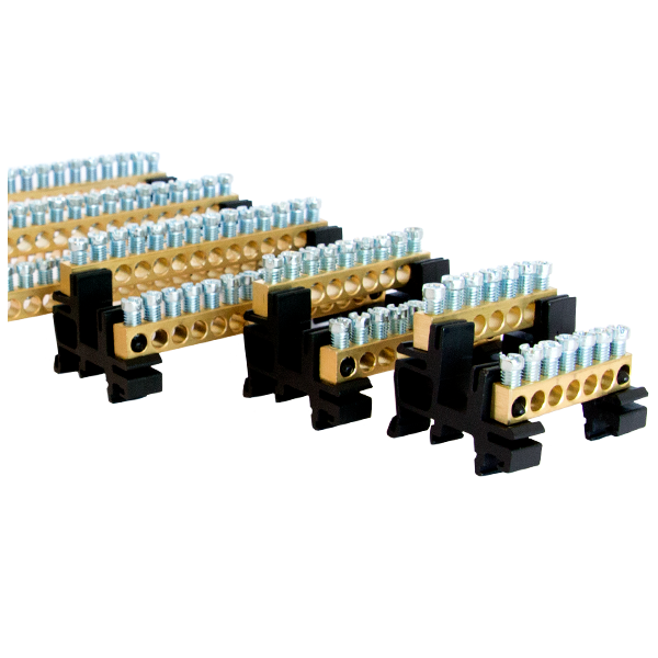 MSET24 = 2xBB24 Bornier en laiton 24x16mm2 +BB0 Adaptateur pour rail DIN – MOREK MAD2024B21