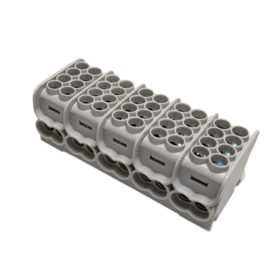 Borne de distribution HLAK25 5P gris 2xAl/Cu 25mm²+16mm² 1000VAC/1500VDC – MOREK MAG5255A00
