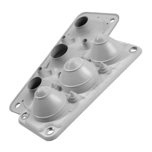 Plaque passe-câbles MC3/7 IP67 RAL 7035 gris – MOREK MBA1C07G11