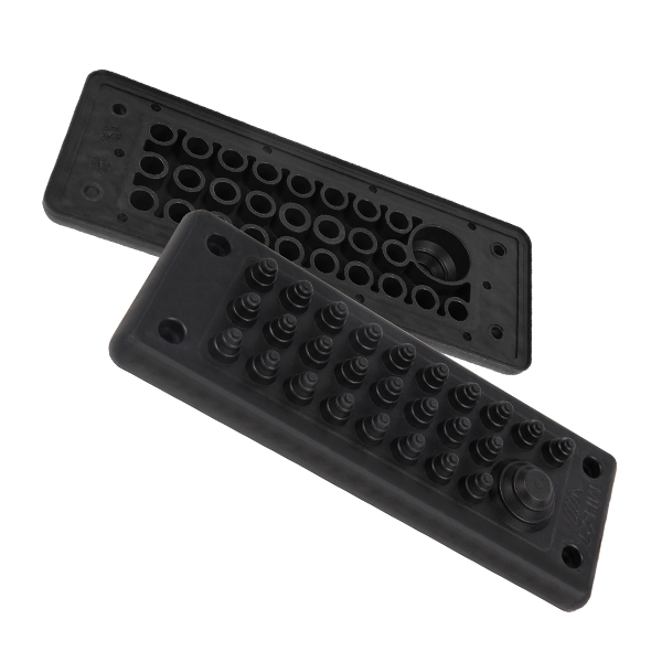MH27 IP55 RAL 9005 plaque passe-câbles noir – MOREK MBA8N27B11