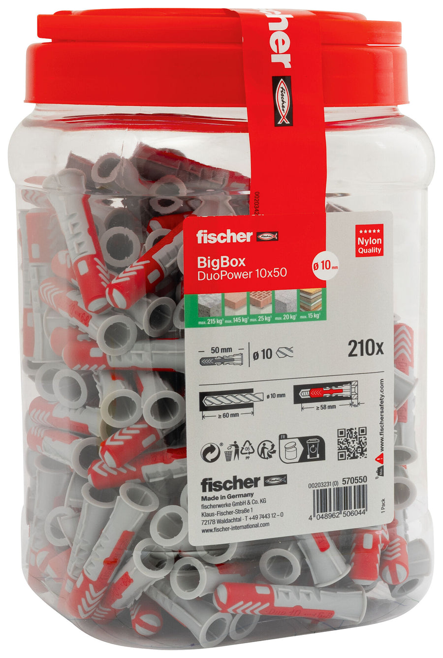 Maxi BigBox 210 chevilles DuoPower Ø10x50 – Fischer