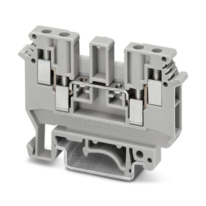 Bornier traversant UDK 4, 1 pôle, 32A, raccordement à vis, gris – Phoenix Contact 2775016 – lot de 50