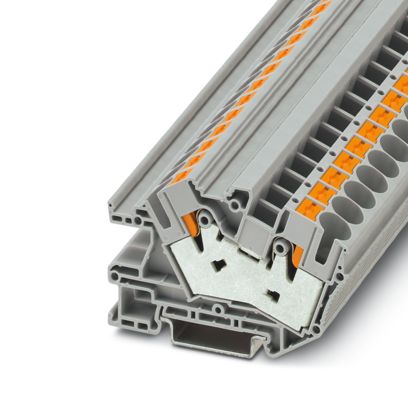 Bornier d’installation PTI 16/S, 76A, raccordement Push-in, 1 niveau, gris, Ns 35/7, 5, Ns 35/15 – Phoenix Contact 3214029 – lot de 50