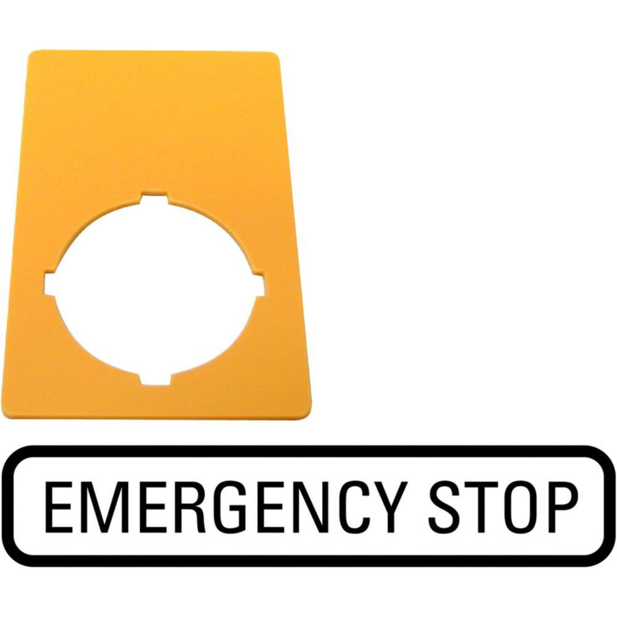 Label, emergency switching off, jaune, HxW=50x33mm, emergency-Stop – EATON 216472 – lot de 10