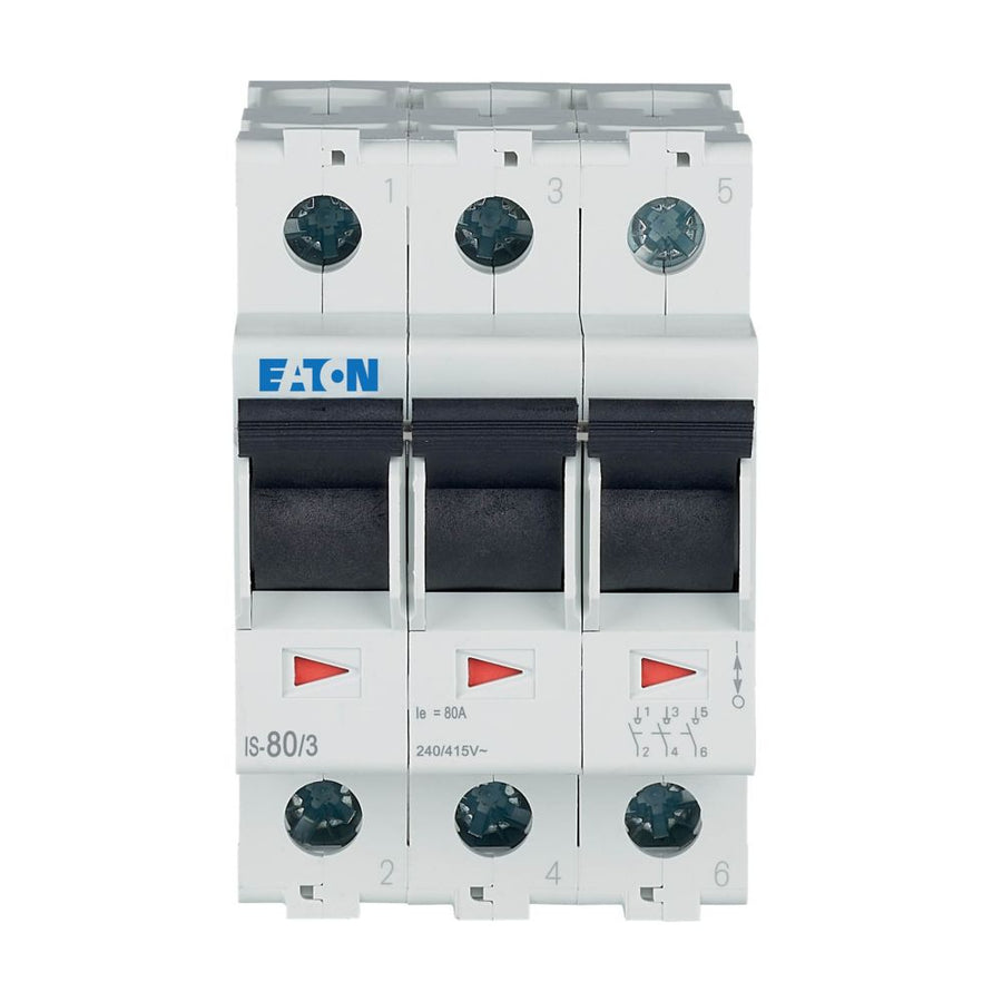 Interrupteur principal, 240/415 V AC, 80A, 3 pôles – EATON 276280