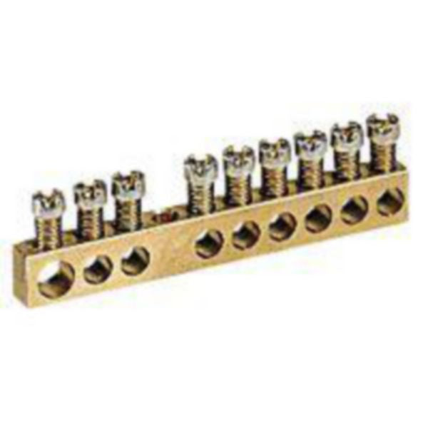 Bornier à vis 1×6–25mm², 19×1.5–16mm², longueur 157mm, 20 connexions, 1P – Legrand 004806