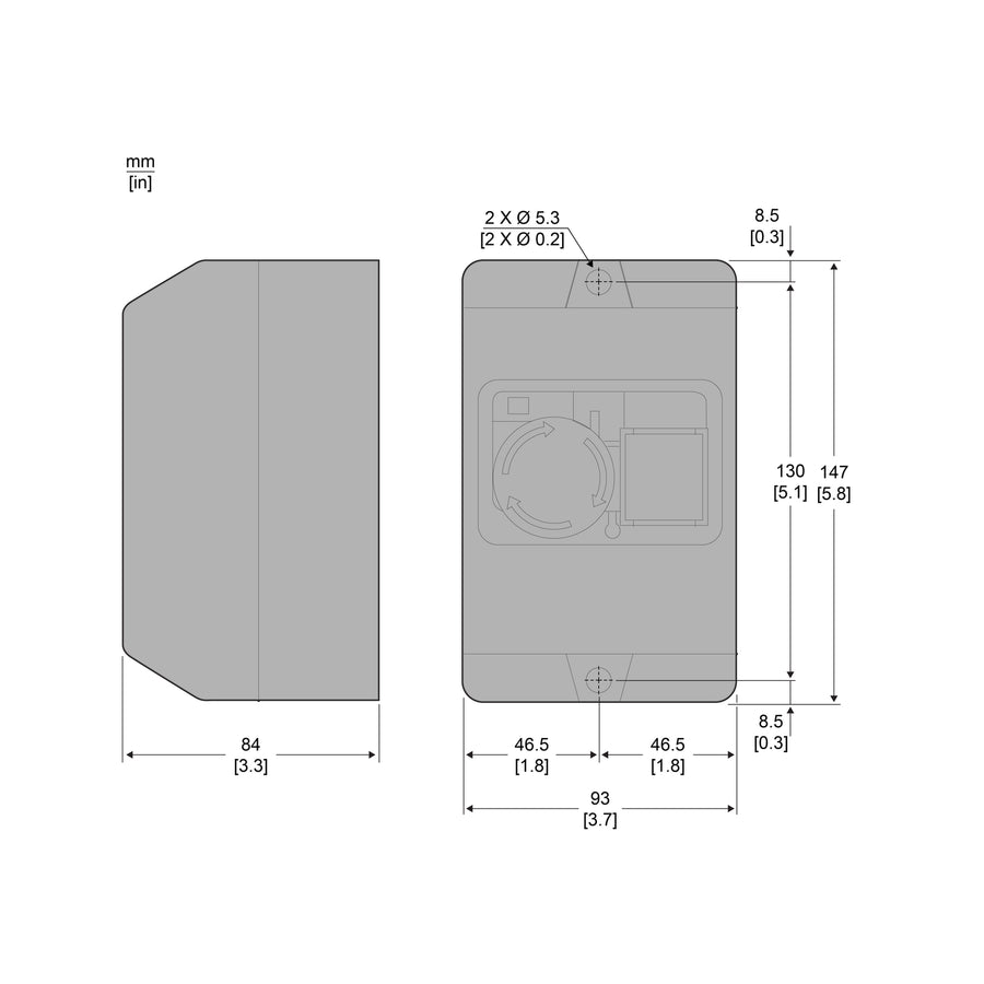 Coffret vide TeSys GV2, IP55, 147×93×145.5 mm – Schneider Electric GV2MCK04