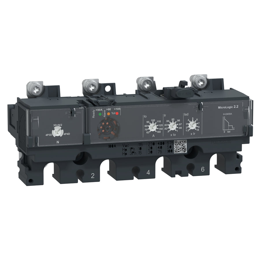 Schneider ComPacT NSX - Déclencheur MicroLogic 2.2 160A 4P4D pour NSX160-250 - C1642D160