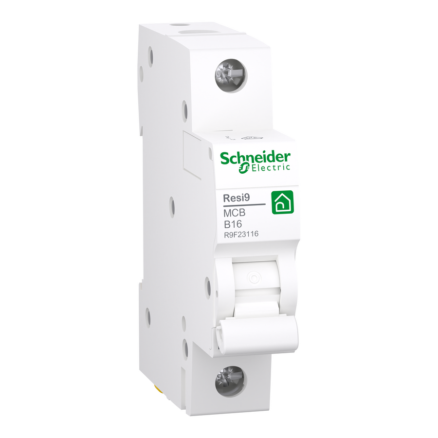 Disjoncteur modulaire Resi9, 1P, 16A, 6kA, B Characteristic – Schneider Electric R9F23116