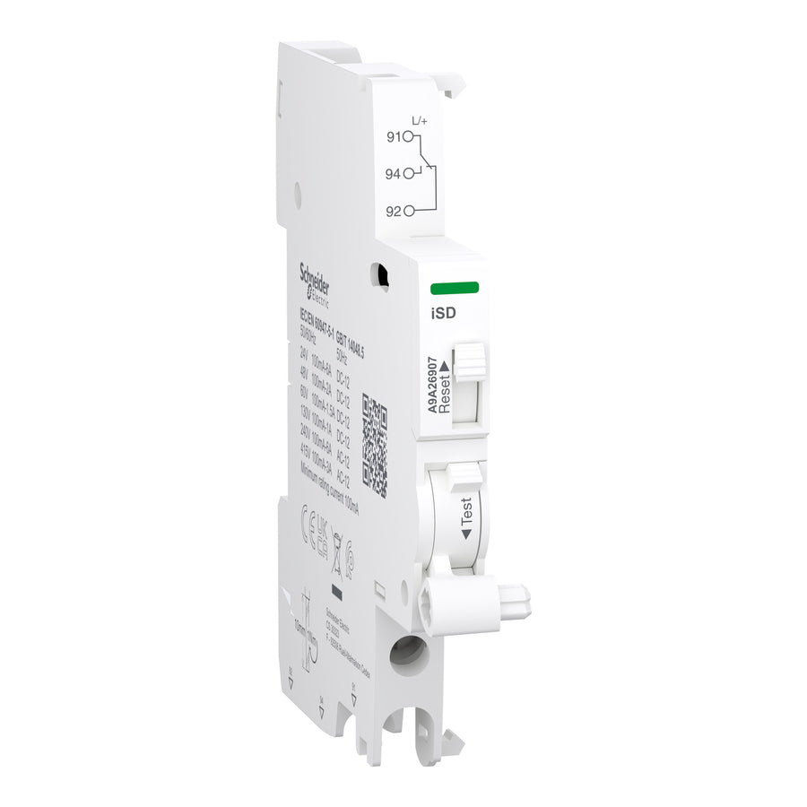 Défaut contact Acti9, 6A, 24V AC, 1CO, IP20, blanc, Acti9 iC60H disjoncteur différentiel – Schneider Electric A9A26907
