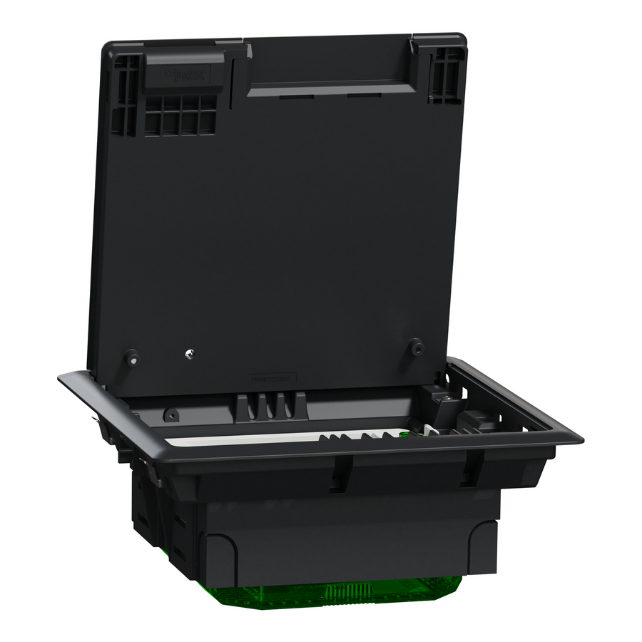 Service boîte pour installation en faux plancher Unica système+, IP24, sol boîte M plastique 4 module – Schneider Electric INS52120