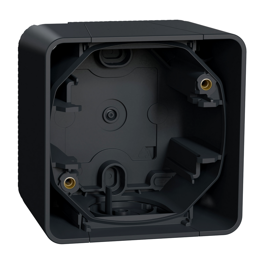 Surface monté boîtier pour affleurant monté commutation appareil Mureva Styl, en saillie en saillie boîte 1 poste(s) Graphite – Schneider Electric MUR37911