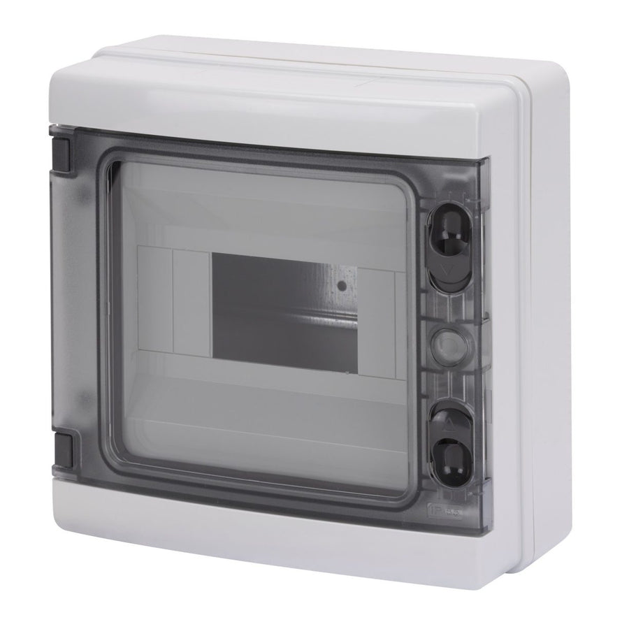 Coffret à parois lisses prééquipé pour bornier, 8 m IP65,215x210x100, gris RAL 7035 – GEWISS GW40102