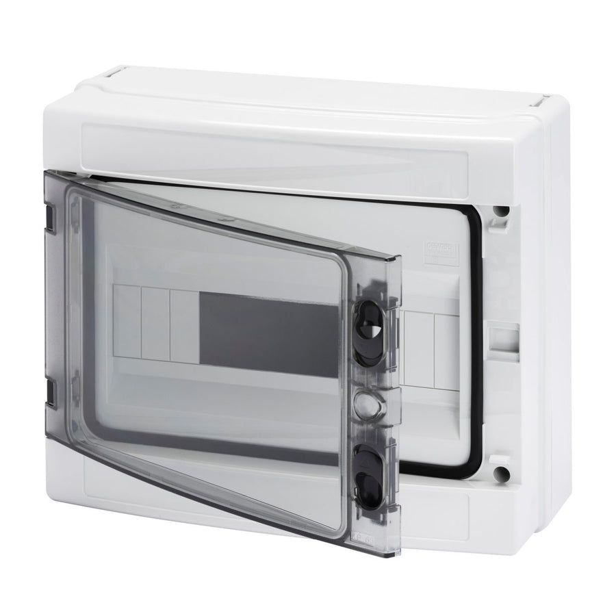 Coffret à parois lisses prééquipé pour bornier, 12 m IP65,298x260x140, gris RAL 7035 – GEWISS GW40103