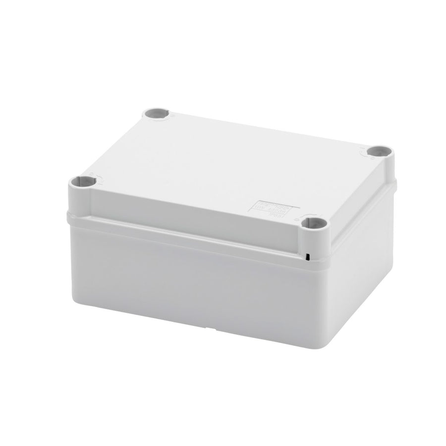 Boîte de dérivation avec couvercle plein à fixation rapide, IP55, dimensions internes 150x110x70, parois lisses, gris RAL 7035 – GEWISS GW44236