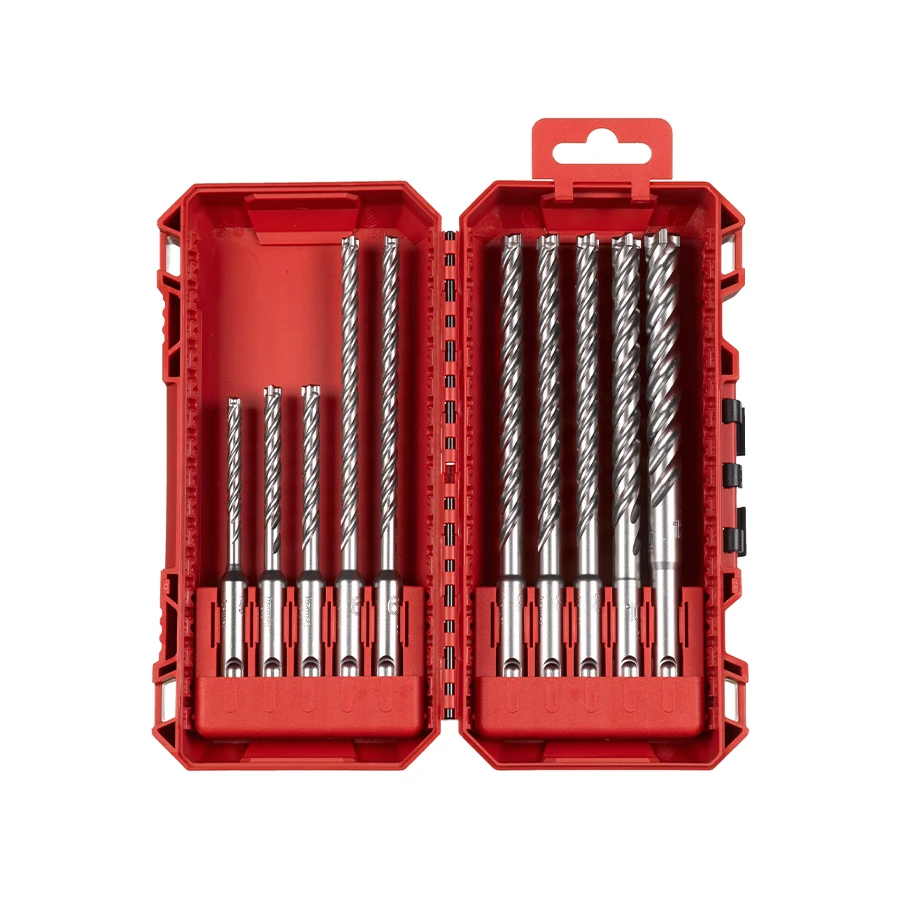 Coffret de 10 forets béton MX4 4 taillants SDS-Plus Ø5-12mm MILWAUKEE