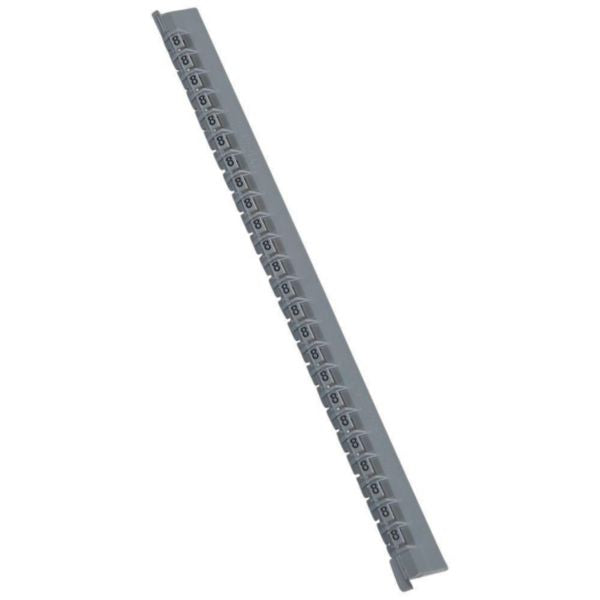 Repère de câble Memocab, coloris gris, numéro 8, 2,2 mm, en plastique, 2,3 mm – Legrand 037804 – lot de 600