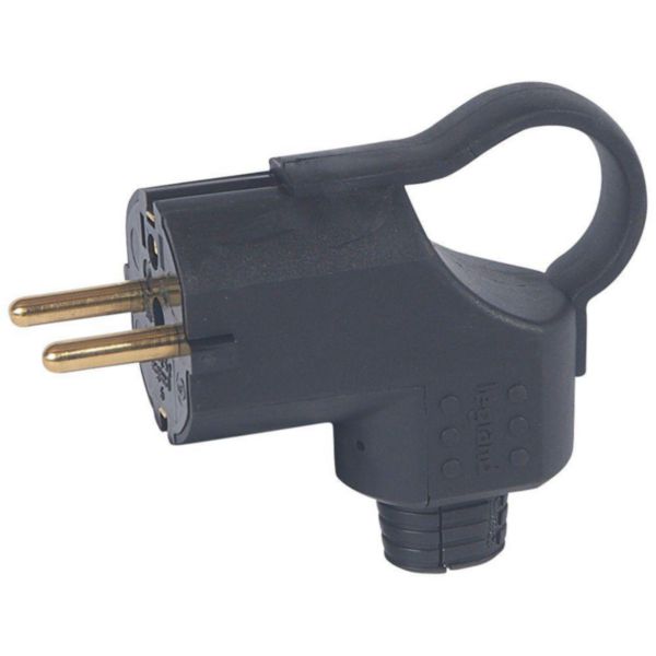 Fiche 2P+T 2P+T, coloris noir, 16A, standard, IP20 – Legrand 050252