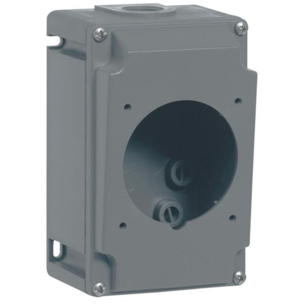 Boîte de montage pour prise industrielle Hypra 102×162×90mm, IP44/IP66, montage en saillie, 32A, gris – Legrand 052940