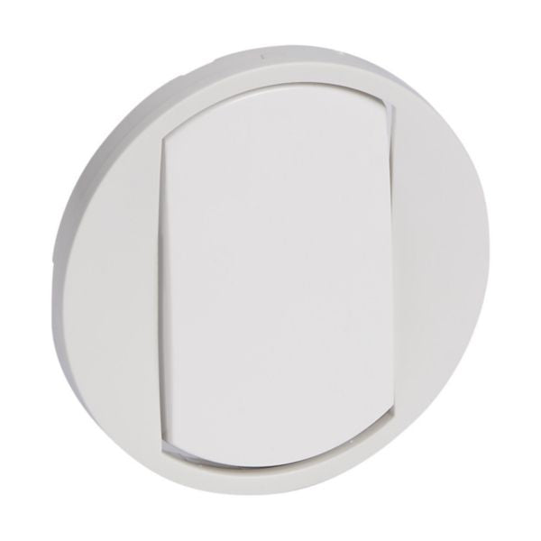 Plaque de finition RAL 9003, coloris blanc, à encliqueter, en thermoplastique – Legrand 068001 – lot de 10