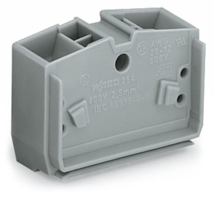 Centre bornier 4 conducteurs, 1 pôle, 2.5 mm², gris – WAGO 264-351 – lot de 100