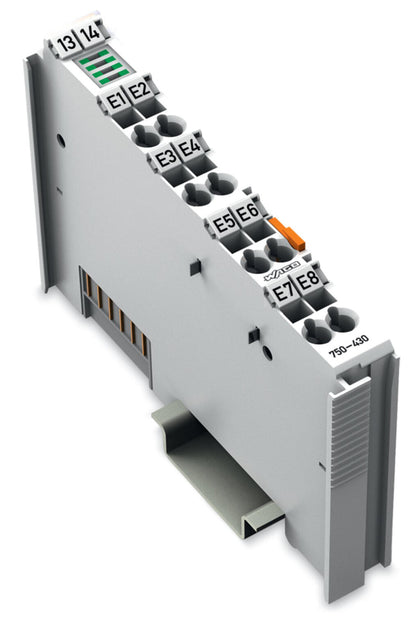Module d’entrées numériques 8 canaux, 24 VDC, 3 ms, gris clair – WAGO 750-430