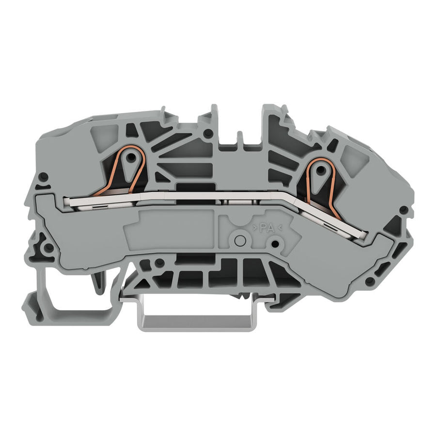 Alimentation borniers pour distribution boîtes 2 conducteurs, 16 mm², raccordement Push-in CAGE CLAMP®, gris – WAGO 2016-7601 – lot de 20