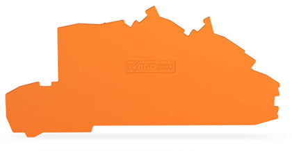 Plaque d’extrémité et intermédiaire 4 mm², orange, 0.8 mm d’épaisseur – WAGO 2203-7692 – lot de 25