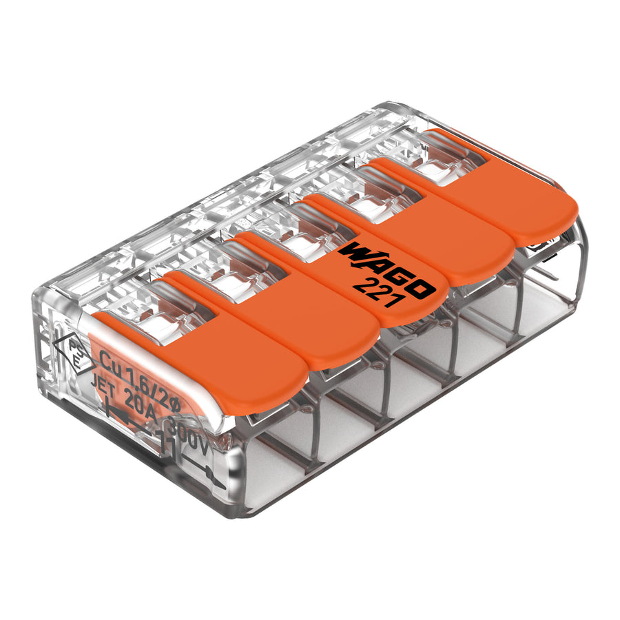 Wago - 25 Bornes de raccordement COMPACT - 5T max 4mm²