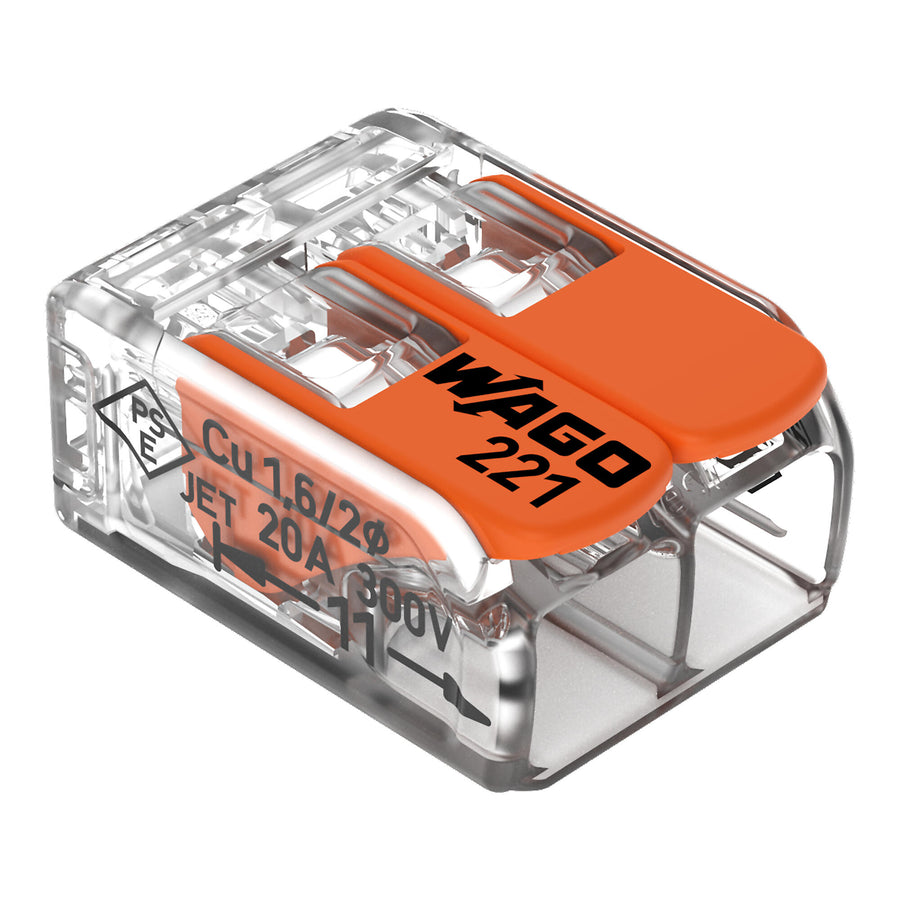 Wago - 100 Bornes de raccordement COMPACT - 2T max 4mm²