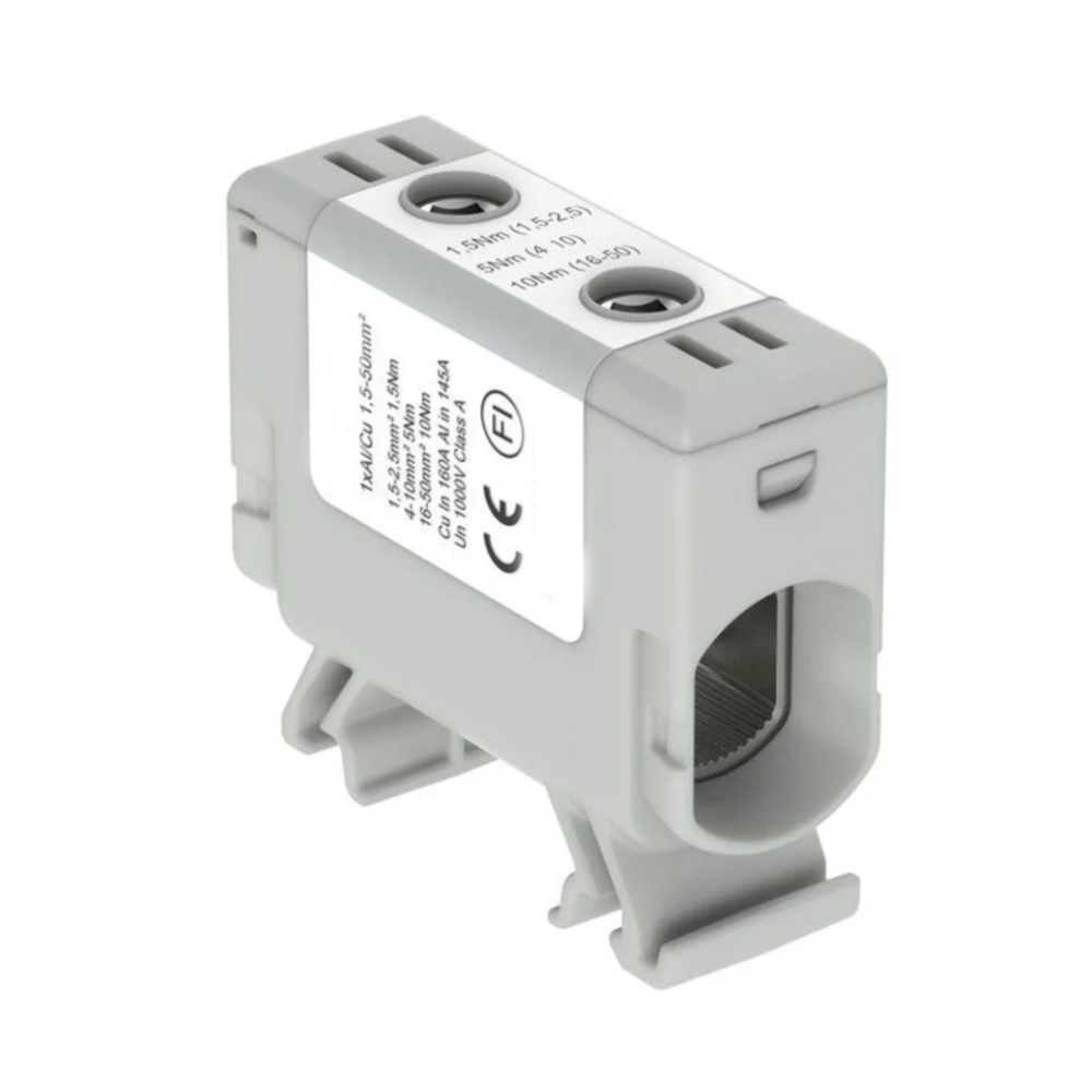 LOT DE 10 - BORNE DE JONCTION MODULAIRE – 1,5/50 – GRIS