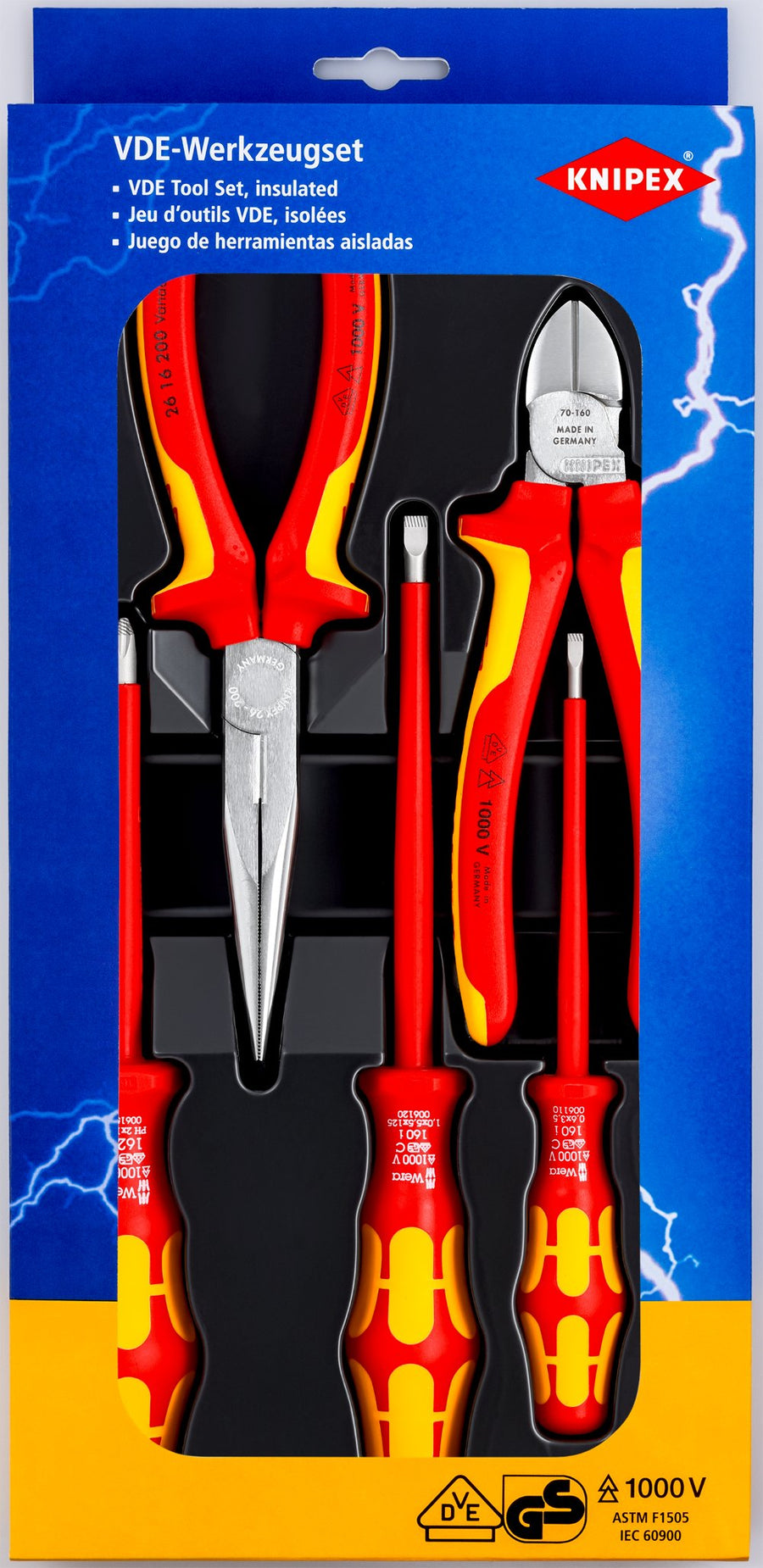 Jeu d'outils 1000 V VDE 5 pièces – KNIPEX
