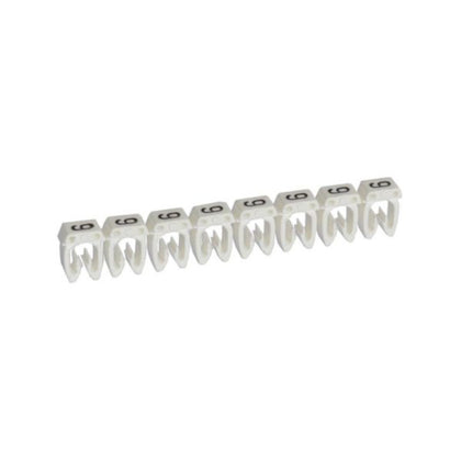 Repère de câble CAB 3 6 mm, coloris blanc, numéro 9, 2,8 mm, en plastique – Legrand 038239