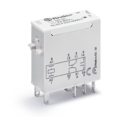 Relais commutation courant (max.):, 8A, 2 inverseurs – FINDER 465290245000T – lot de 10