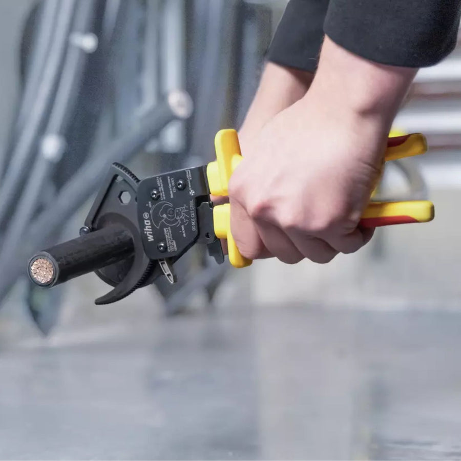 Wiha - Pince coupe-câble isolée à cliquet jusqu'à 300 mm²