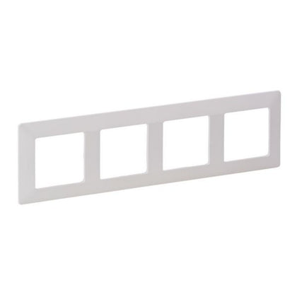 Plaque Valena Life blanc, IP20, IK04, 1 module, 8 modules, 4 postes – Legrand 754004