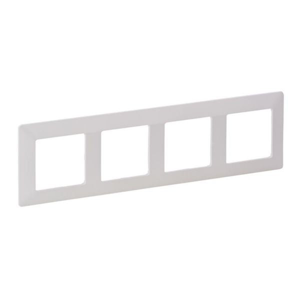 Plaque Valena Life blanc, IP20, IK04, 1 module, 8 modules, 4 postes – Legrand 754004
